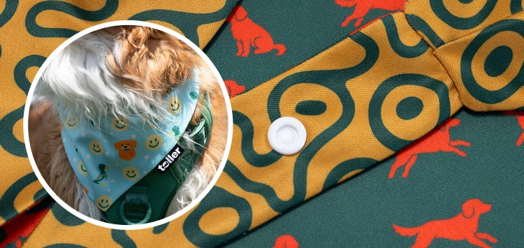 handmade dog bandana detail
