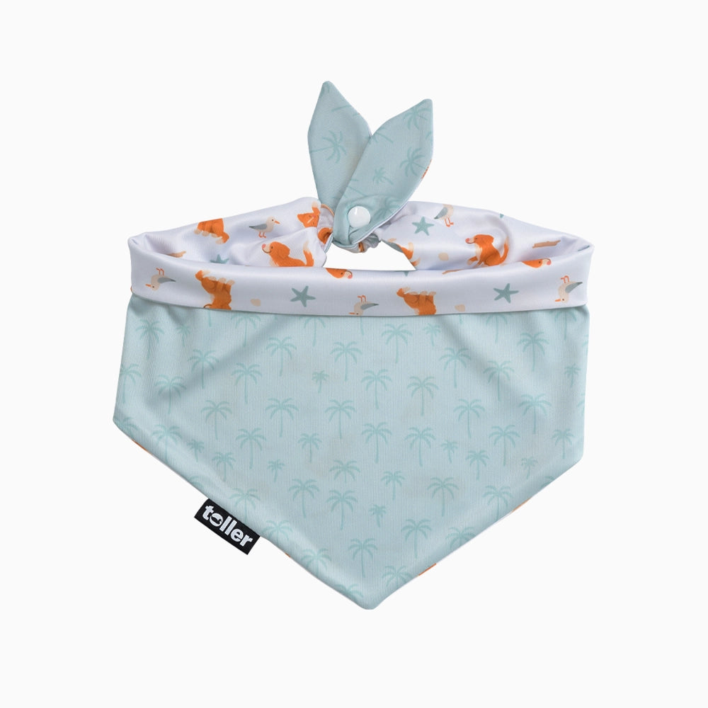 'Palmtree Play' 2-in-1 Dog Bandana