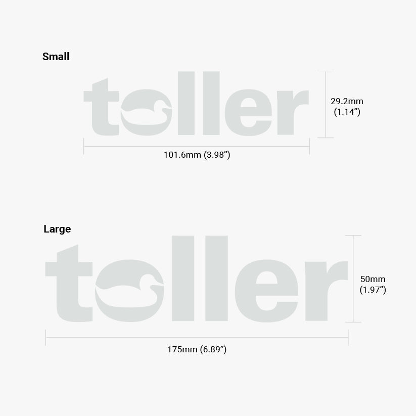 Transparent Toller Logo Sticker