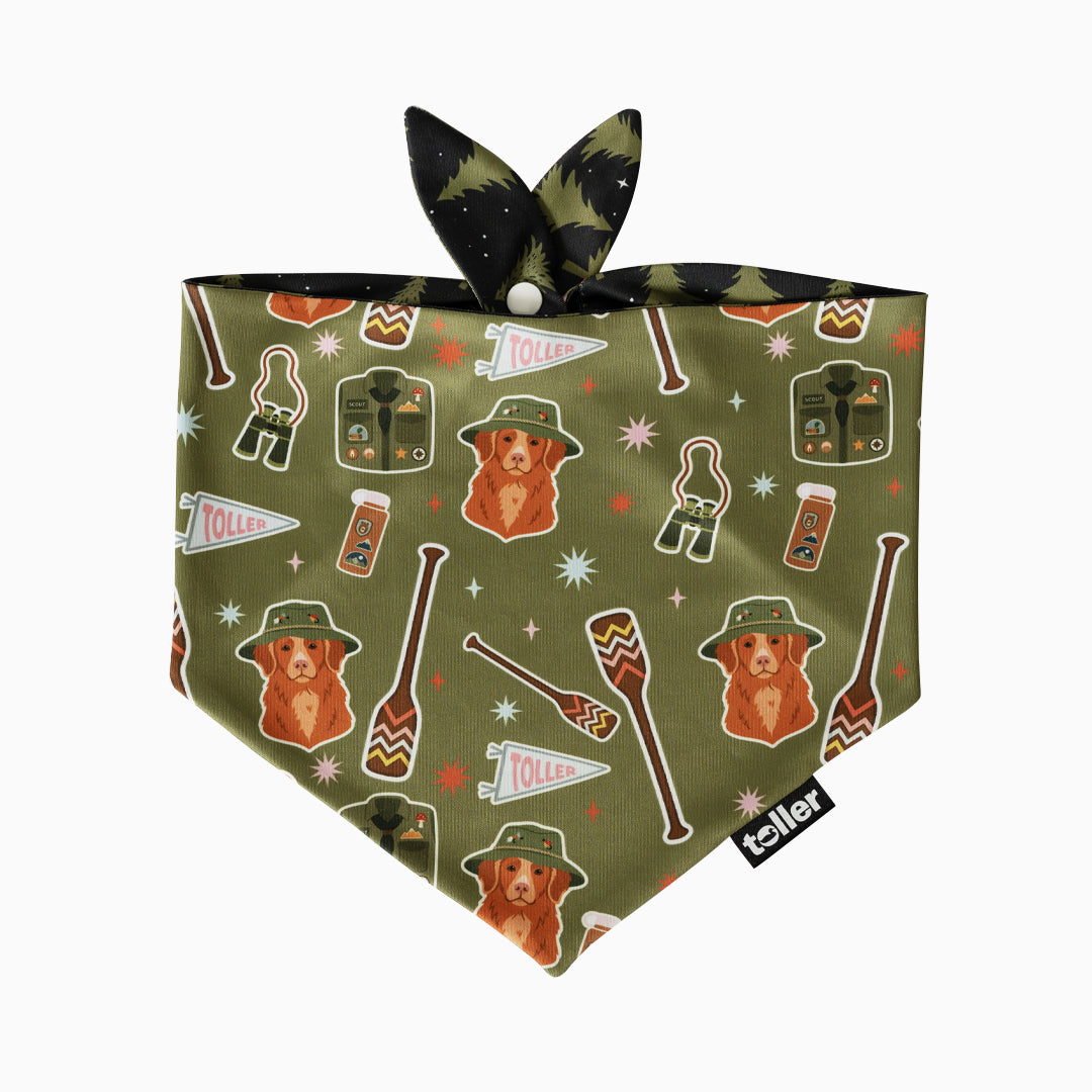 'Happy Camper' 2-in-1 Dog Bandana