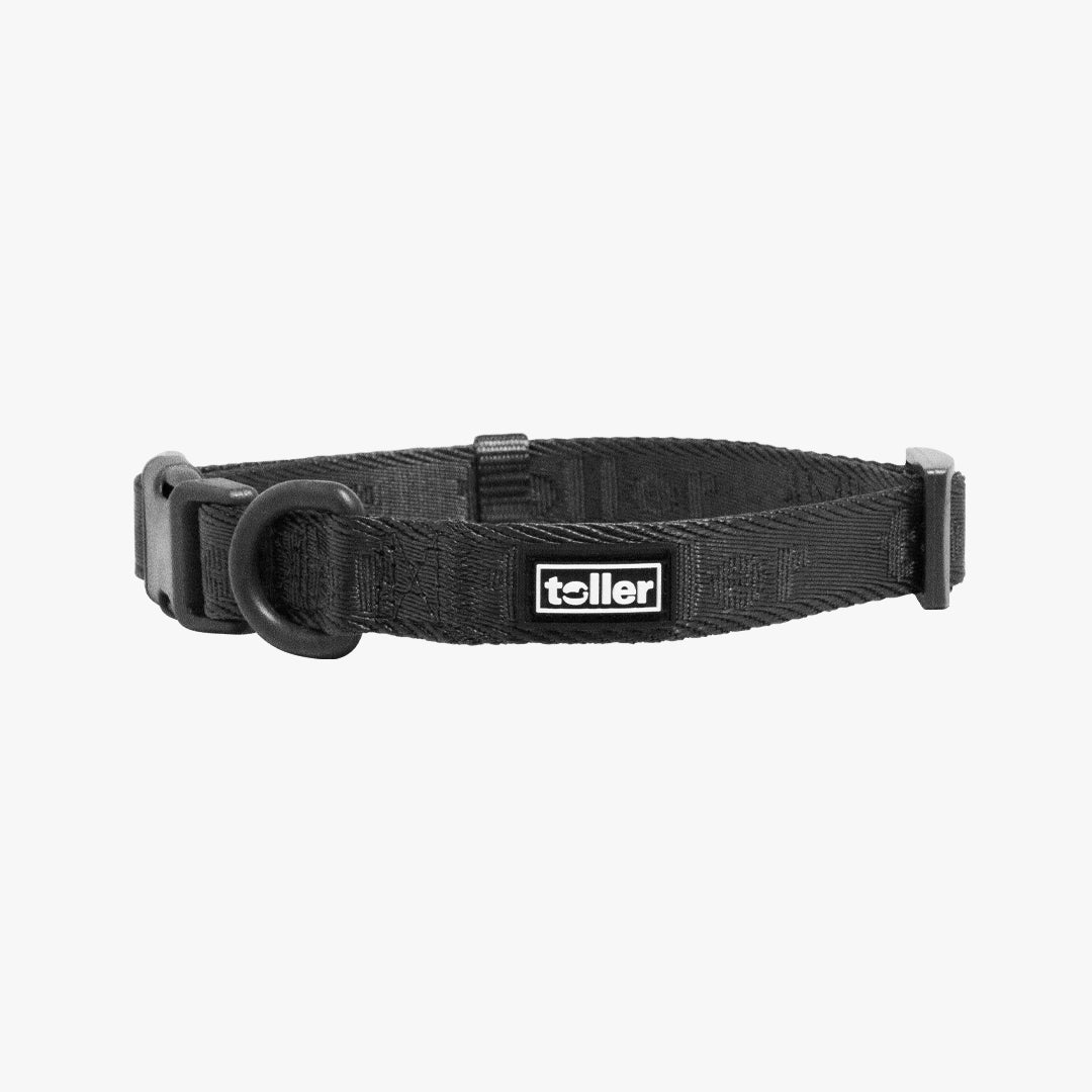 Adult size black dog collar