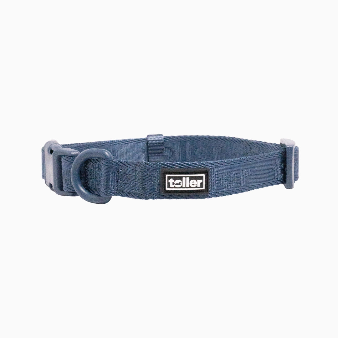 Toller navy dog collar for adult dogs