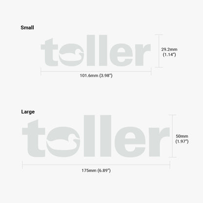 Transparent Toller Logo Sticker